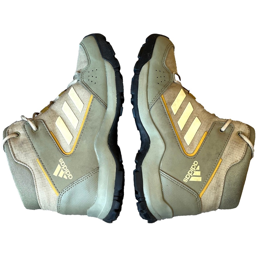 Adidas Hyperhiker Hiking Boots‎ Beige Green Kids 4 UK 3.5 FR 36